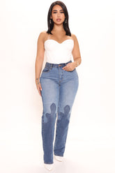 Spur Of The Moment Straight Leg Jeans - Blue/combo